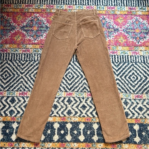 Reformation Jeans Cynthia Button Fly High Rise Corduroy Pants In Clay Size 25 - Picture 10 of 10